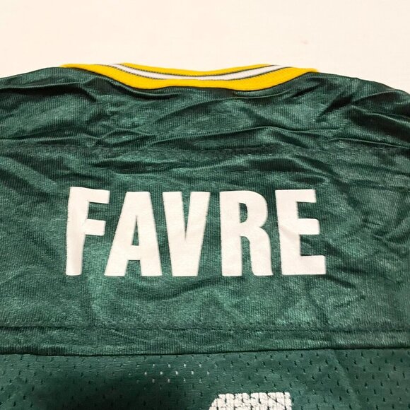 Champion Green Bay Packers Brett Favre #4 Youth Large 14-16 NFL Jersey - Picture 11 of 16